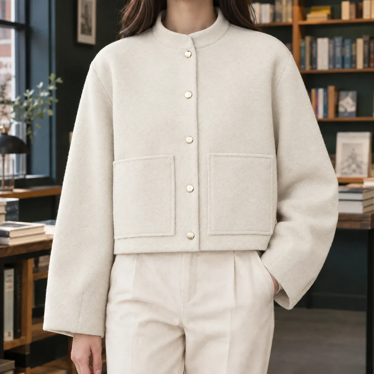 Philippa-Skye Patch Pocket Jacket in White