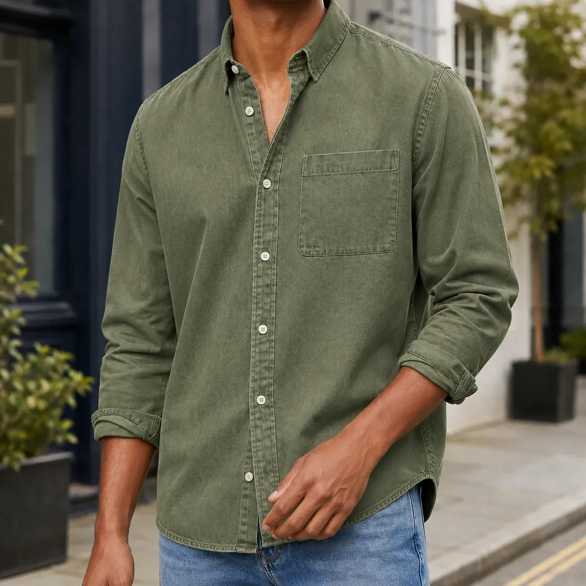Caius Relaxed Shirt in Green