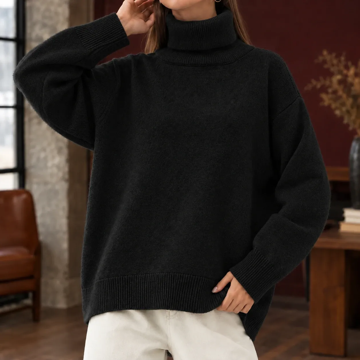 Celeste Turtleneck Sweater — source gallery photograph 3