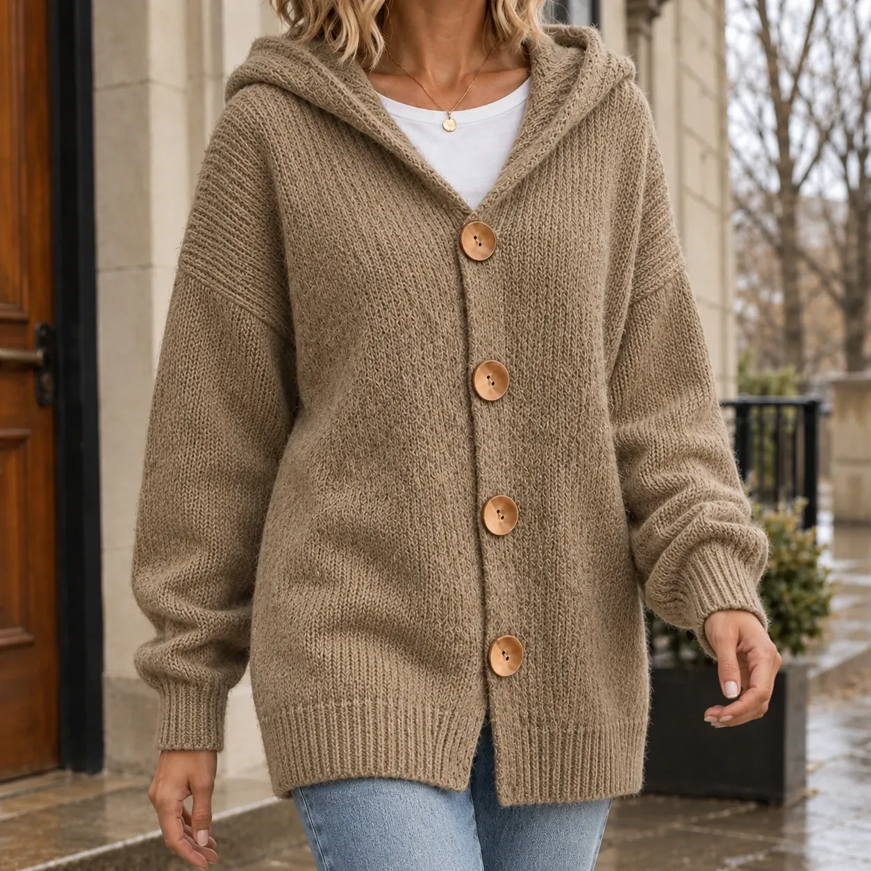 Katherine-June Hooded Cardigan — source gallery photograph 6