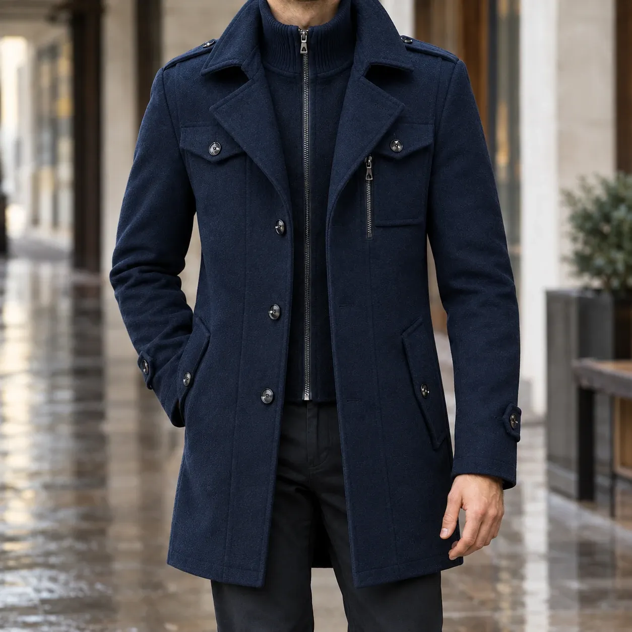 Caspian-Dean Wool Coat — source gallery photograph 5