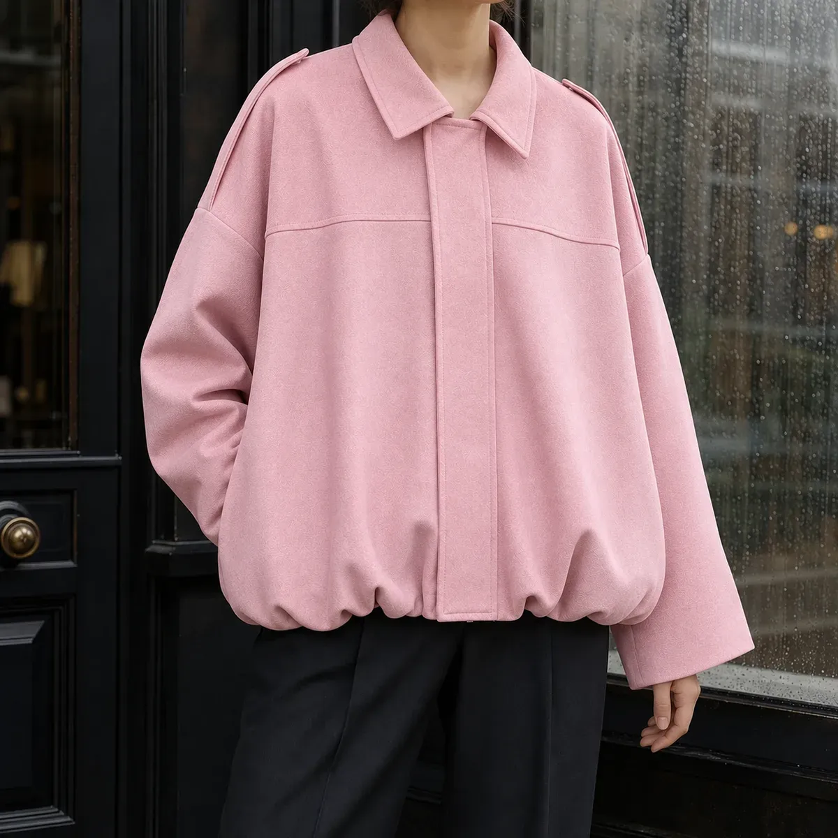 Serena-Mae Balloon Hem Jacket in Pink