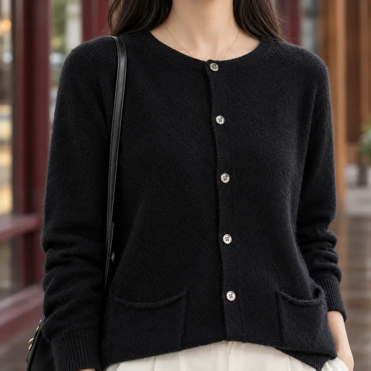 Thomasina Pocket Cardigan — detail