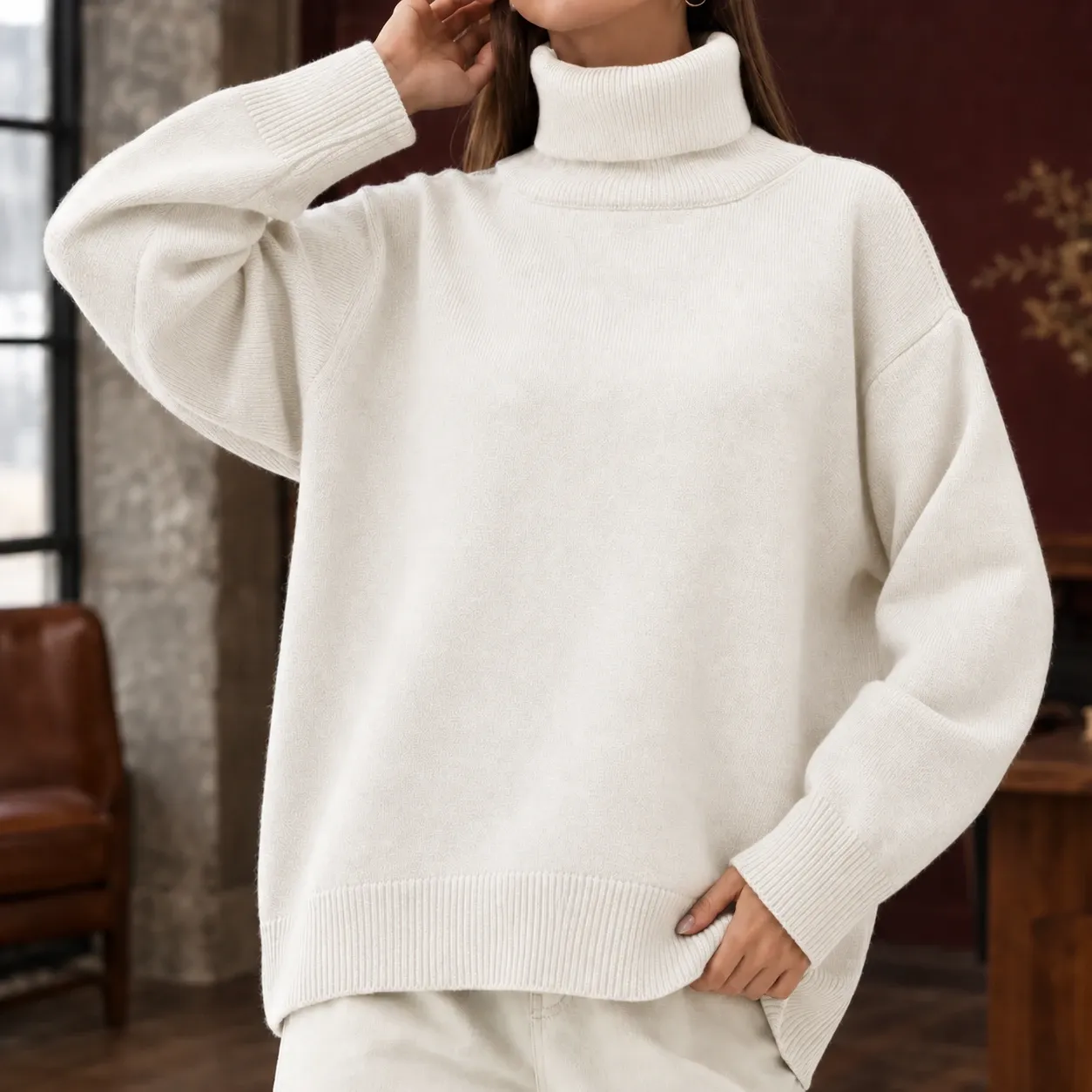 Celeste Turtleneck Sweater — source gallery photograph 6