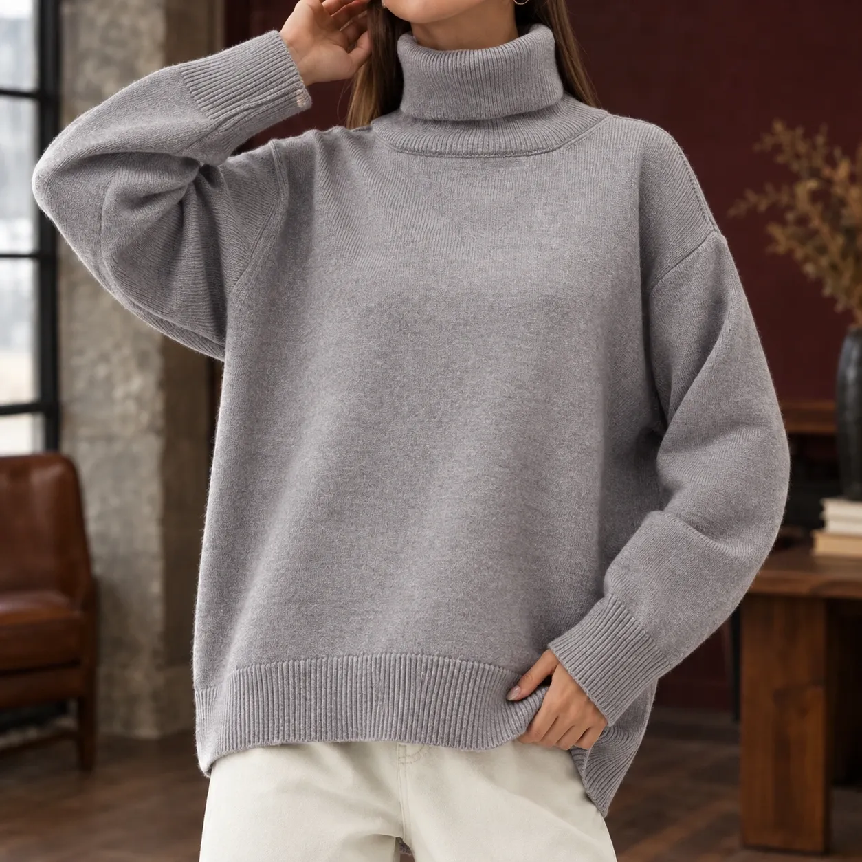 Celeste Turtleneck Sweater — source gallery photograph 1