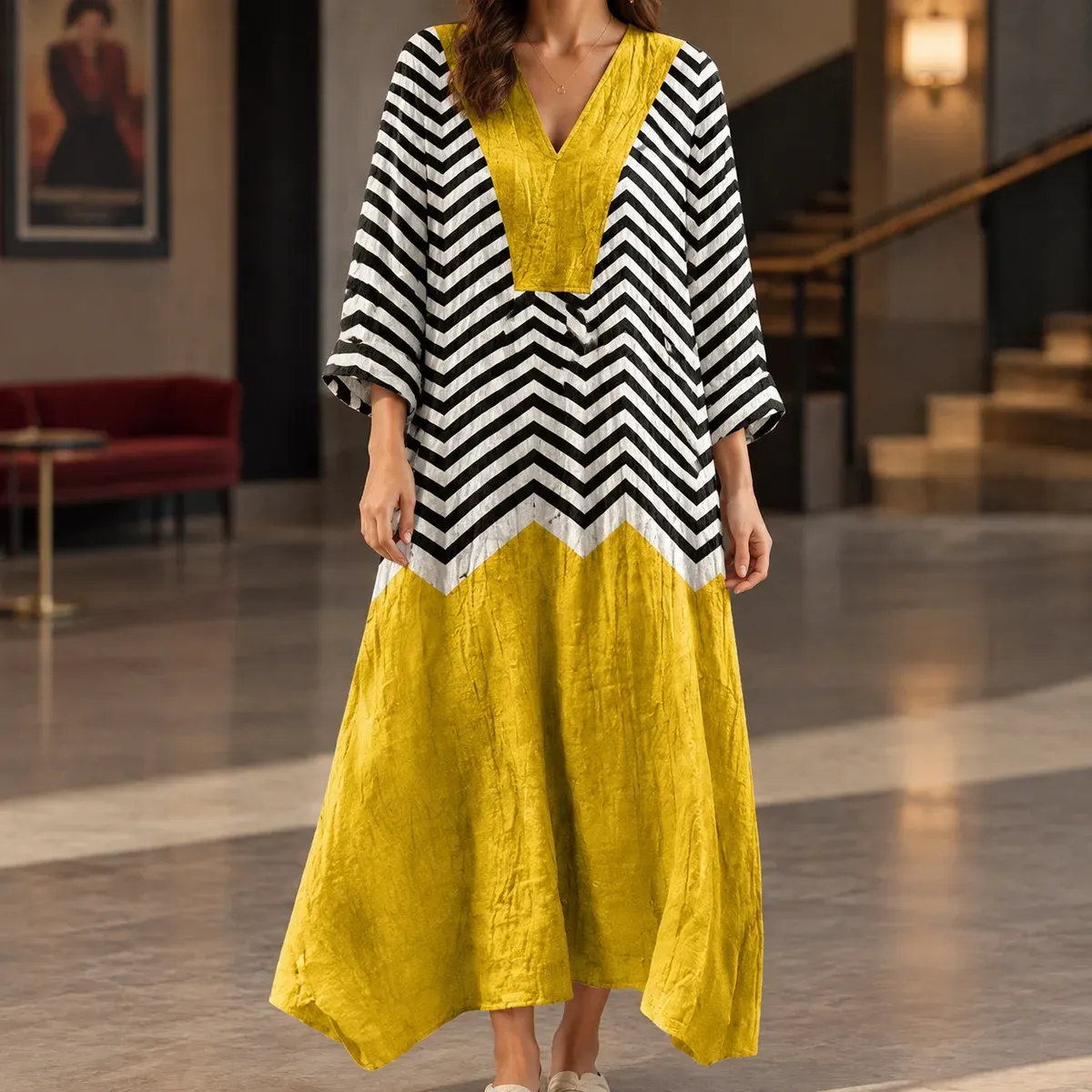 Carlotta Printed Maxi Dress — gallery photograph 1