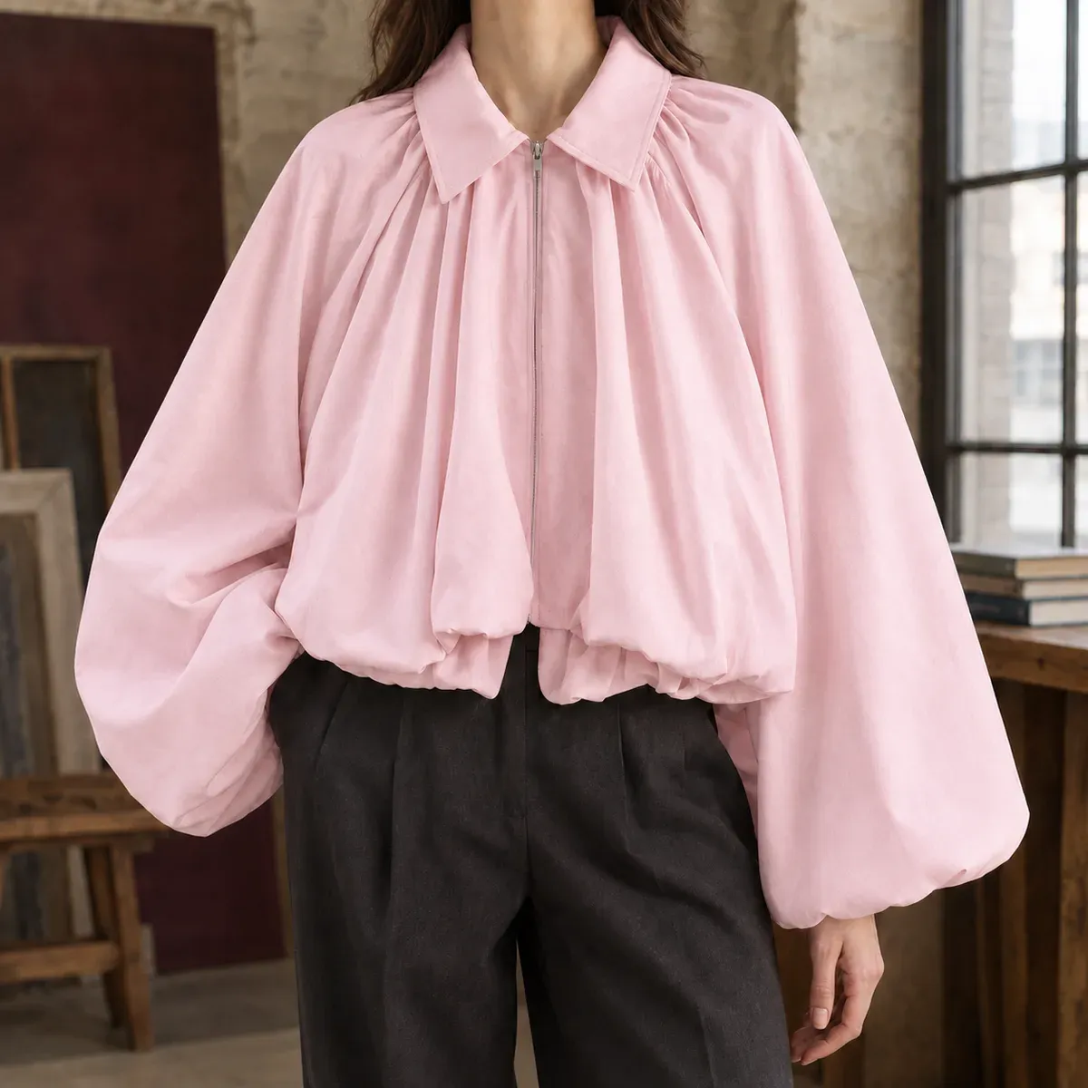 Manon-Elise Balloon Jacket in Pink